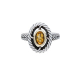 2-Tone Citrine Ring