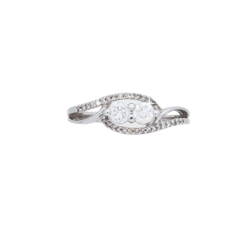 2-Stone Bypass Style Ring