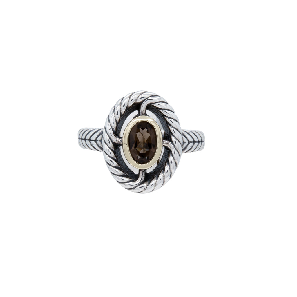 2-Tone Smokey Quartz Ring