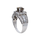 Champagne and White Diamond Ring