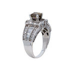 Champagne and White Diamond Ring