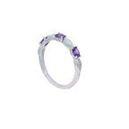 Sterling Silver February Birthstone Ring
