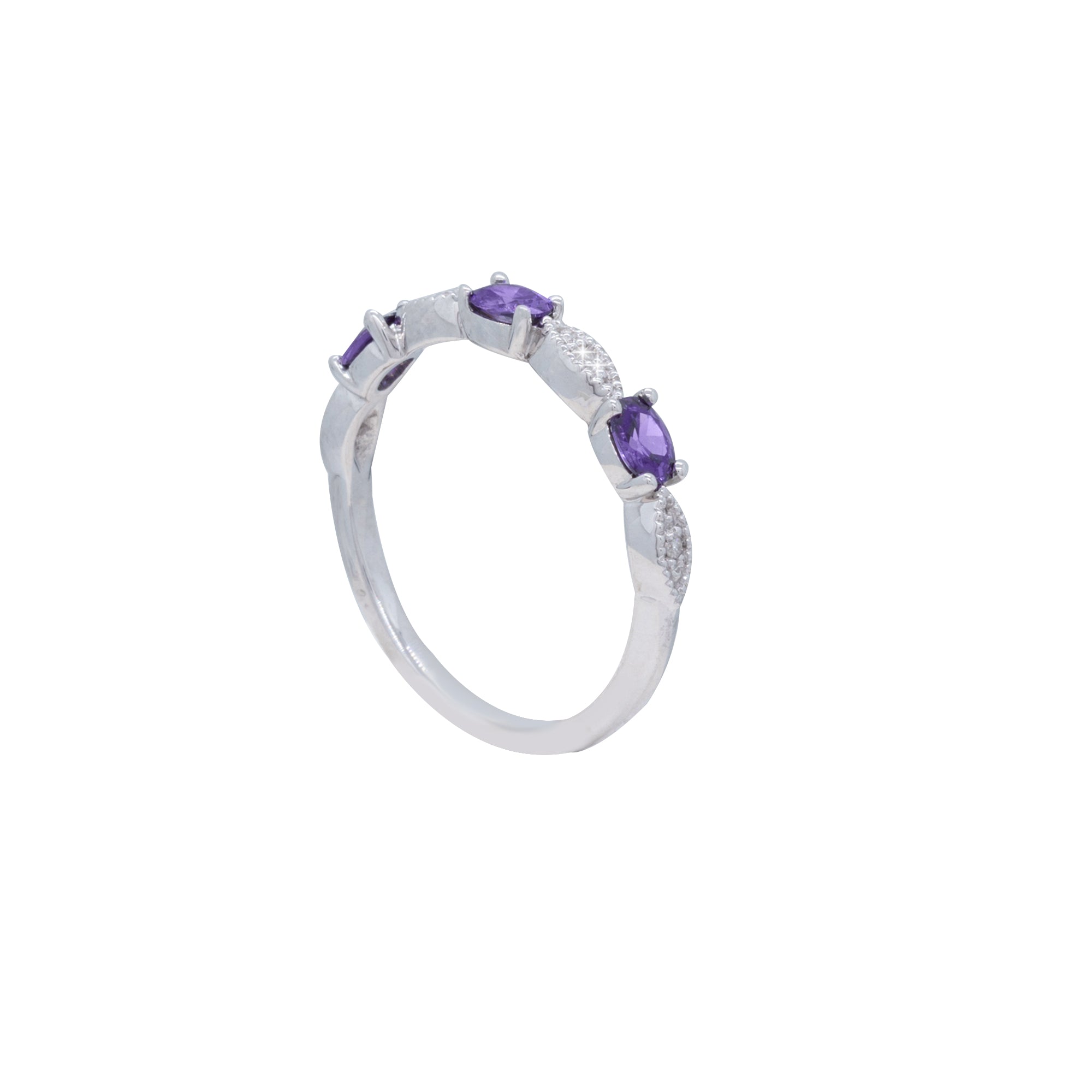Sterling Silver February Birthstone Ring
