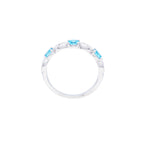 Sterling Silver March Birthstone Ring