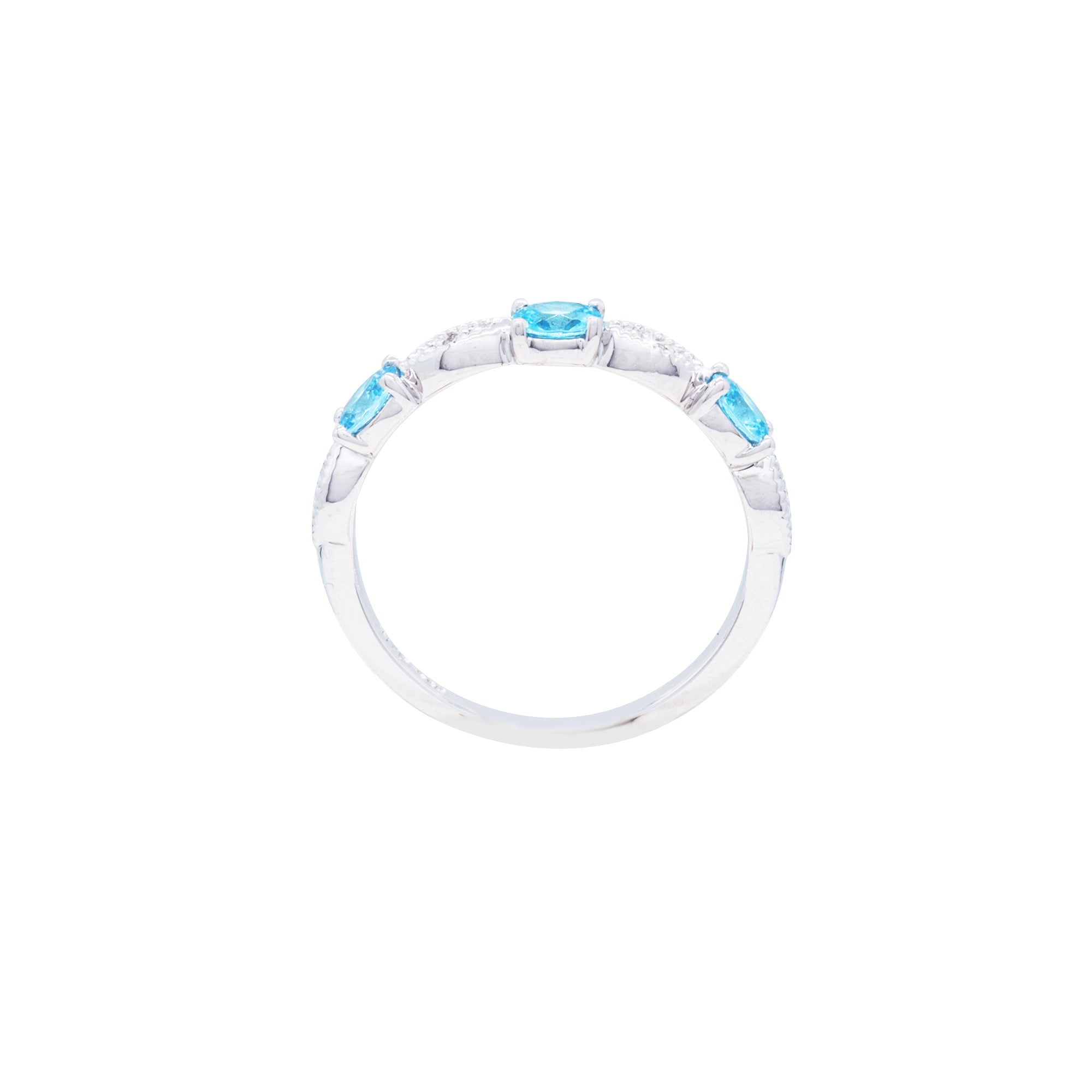 Sterling Silver March Birthstone Ring
