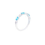 Sterling Silver March Birthstone Ring