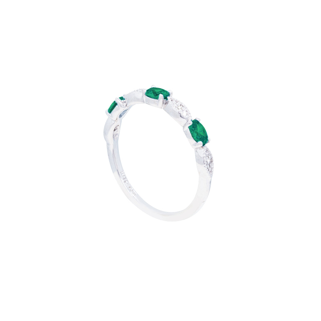 Sterling Silver May Birthstone Ring