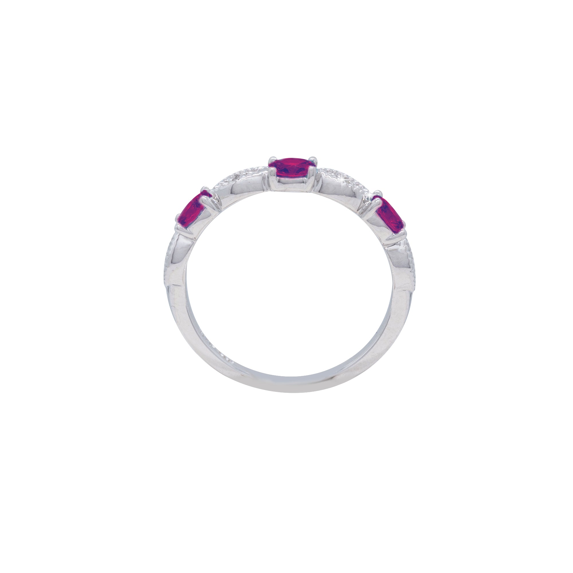 Sterling Silver July Birthstone Ring