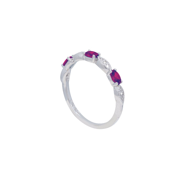 Sterling Silver July Birthstone Ring