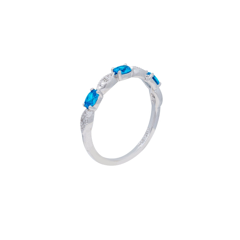 Sterling Silver December Birthstone Ring