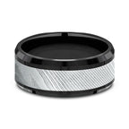 Black Titanium 8mm/9mm Comfort-fit Design Wedding Band