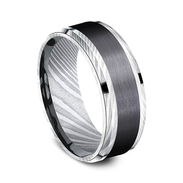 Black Titanium 8mm/9mm Comfort-fit Design Wedding Band