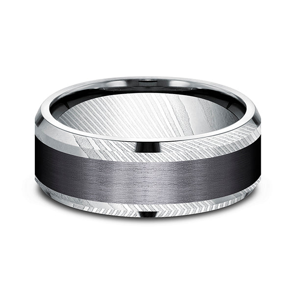 Black Titanium 8mm/9mm Comfort-fit Design Wedding Band