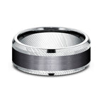 Black Titanium 8mm/9mm Comfort-fit Design Wedding Band