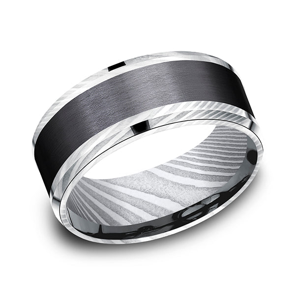 Black Titanium 8mm/9mm Comfort-fit Design Wedding Band