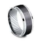 Black Titanium 8mm/9mm Comfort-fit Design Wedding Band