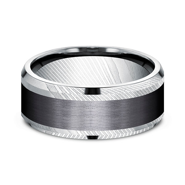 Black Titanium 8mm/9mm Comfort-fit Design Wedding Band