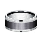 Black Titanium 8mm/9mm Comfort-fit Design Wedding Band