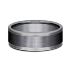 Tantalum and Black Titanium 8mm Comfort-fit Design Wedding Band