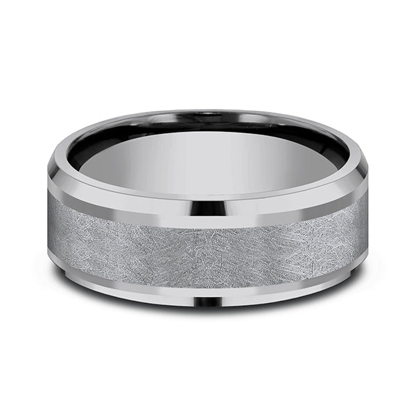 Grey Tantalum 8mm Comfort-fit wedding band