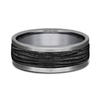 Tantalum and Black Titanium 8mm Comfort-fit Design Wedding Band