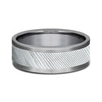 Tantalum and Damascus Steel 8mm Comfort-fit Design Wedding Band