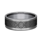 Tantalum and Black Titanium 8mm Comfort-fit Design Wedding Band