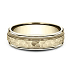 14K Yellow Gold/Rose Gold 6mm Comfort-Fit Design Wedding Band