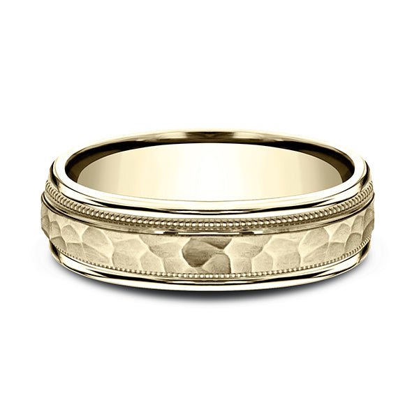 14K Yellow Gold/Rose Gold 6mm Comfort-Fit Design Wedding Band