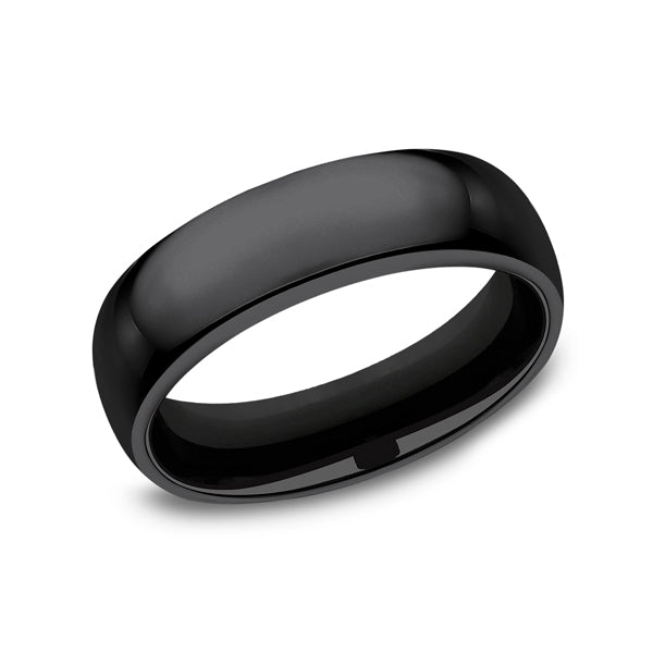 Black Titanium 6mm Comfort-Fit Design Wedding Band