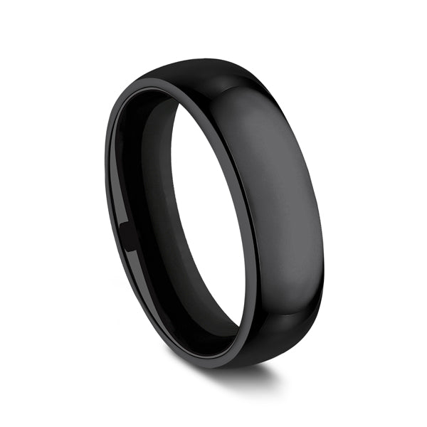 Black Titanium 6mm Comfort-Fit Design Wedding Band