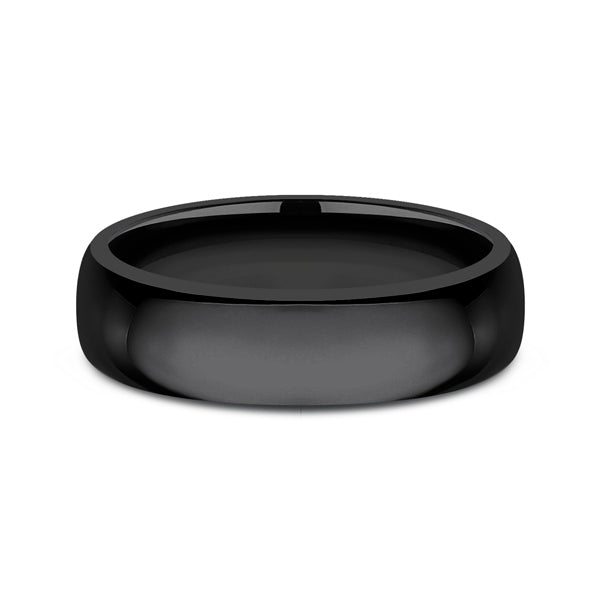 Black Titanium 6mm Comfort-Fit Design Wedding Band