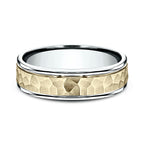 Two Tone 6mm Comfort-Fit Design Wedding Band