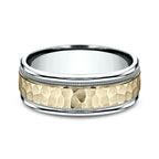 Two Tone 8mm Comfort-Fit Design Wedding Ring