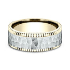 Two Tone 8mm Comfort-Fit Design Wedding Ring