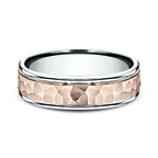 Two Tone 6mm Comfort-Fit Design Wedding Band