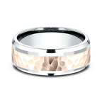 Two Tone 8mm Comfort-Fit Design Wedding Ring