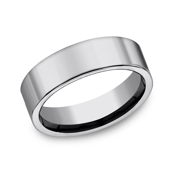 Tungsten 7mm Comfort-Fit Design Wedding Band