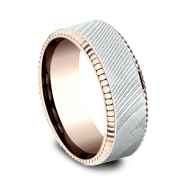 Ammara Stone 8mm Comfort-fit Design Wedding Ring