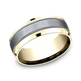 Ammara Stone 8mm Comfort-fit Design Wedding Band