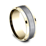 Ammara Stone 8mm Comfort-fit Design Wedding Band