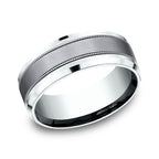 Ammara Stone 8mm Comfort-fit Design Wedding Band