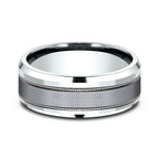 Ammara Stone 8mm Comfort-fit Design Wedding Band
