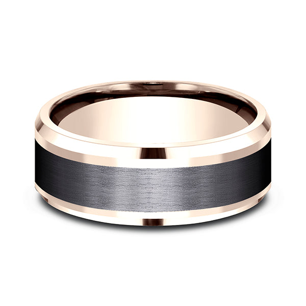 Ammara Stone 8mm Comfort-fit Design Wedding Band