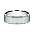 Ammara Stone 6.5mm Comfort-fit Design Wedding Band