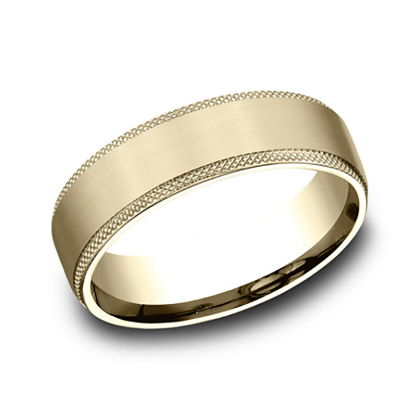 Ammara Stone 6.5mm Comfort-fit Design Wedding Band