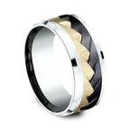 Ammara Stone 9mm Comfort-fit Design Wedding Band