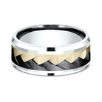 Ammara Stone 9mm Comfort-fit Design Wedding Band