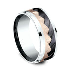 Ammara Stone 9mm Comfort-fit Design Wedding Band