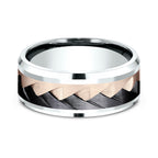 Ammara Stone 9mm Comfort-fit Design Wedding Band